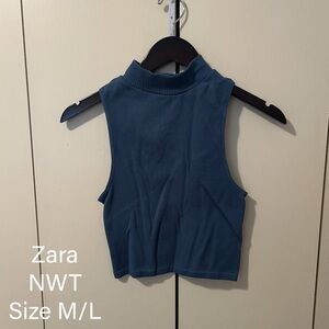 Zara Mock neck cropped tank